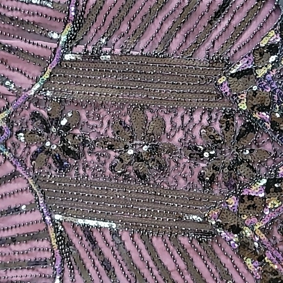 Unique Vintage Purple Flapper Dress - Picture 5 of 7